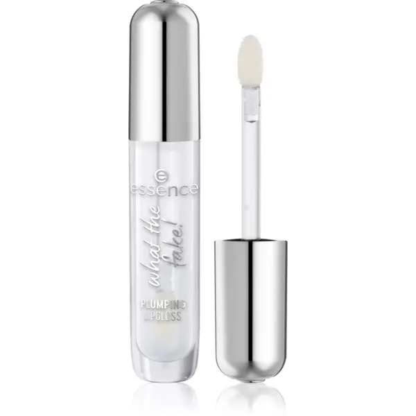 essence essence WHAT THE FAKE! sijaj za ustnice za večji volumen odtenek 100 Sheer Genius 4 ml