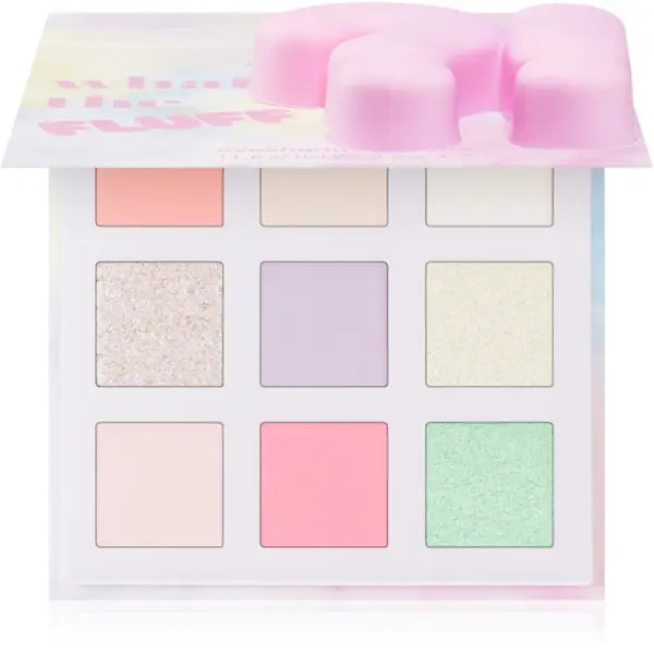 essence essence WHAT THE FLUFF?! paleta senčil za oči odtenek 01 Cotton Candy Skies 11.6 g
