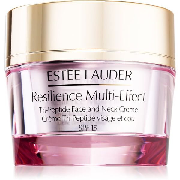 Estée Lauder Estée Lauder Resilience Multi-Effect Tri-Peptide Face and Neck Creme SPF 15 intenzivno hranilna krema za normalno do mešano kožo SPF 15 50 ml