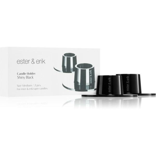 ester & erik ester & erik accessories shiny black svečnik 2 kos