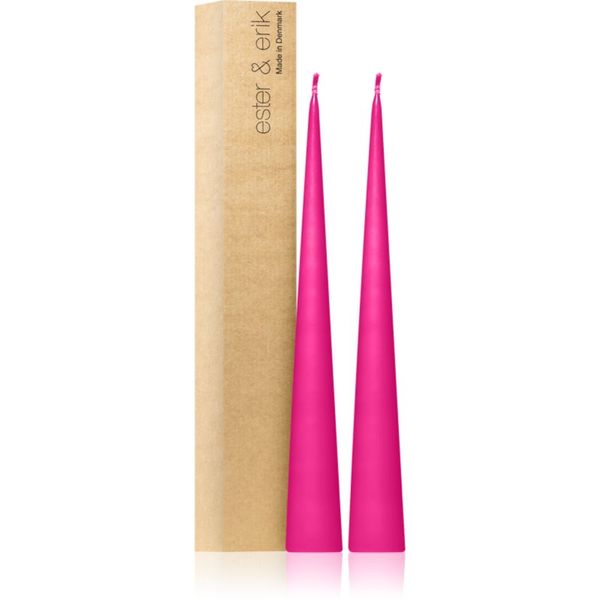 ester & erik ester & erik cone candles clear pink (no. 41) sveča 2x37 cm