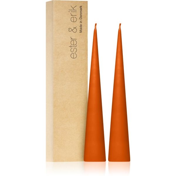 ester & erik ester & erik cone candles mild orange (no. 16) sveča 2x25 cm