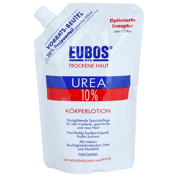 Eubos Eubos Dry Skin Urea 10% vlažilni losjon za suho in srbečo kožo nadomestno polnilo 400 ml