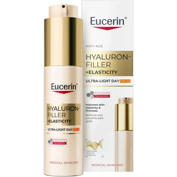 Eucerin Eucerin Hyaluron-Filler + Elasticity lahka dnevna krema SPF 50 50 ml