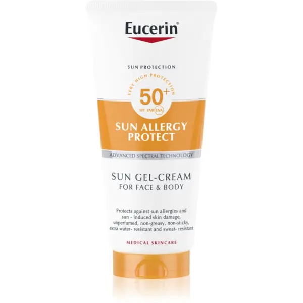 Eucerin Eucerin Sun Allergy Protect zaščitna gelasta krema za obraz in telo SPF 50+ 200 ml