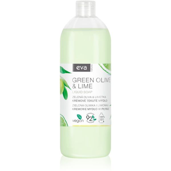 Eva Natura Eva Natura Green olive & Lime kremasto tekoče milo za roke nadomestno polnilo 1000 ml