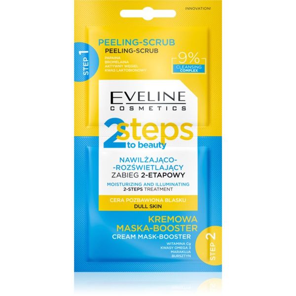 Eveline Cosmetics Eveline Cosmetics 2 Steps To Beauty intenzivno vlažilna in posvetlitvena nega za obraz 2x4 ml