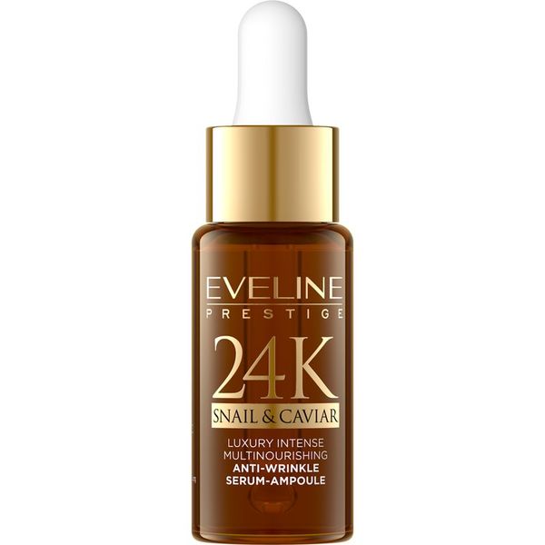 Eveline Cosmetics Eveline Cosmetics 24K Snail & Caviar serum proti gubam s polžjim ekstraktom 18 ml