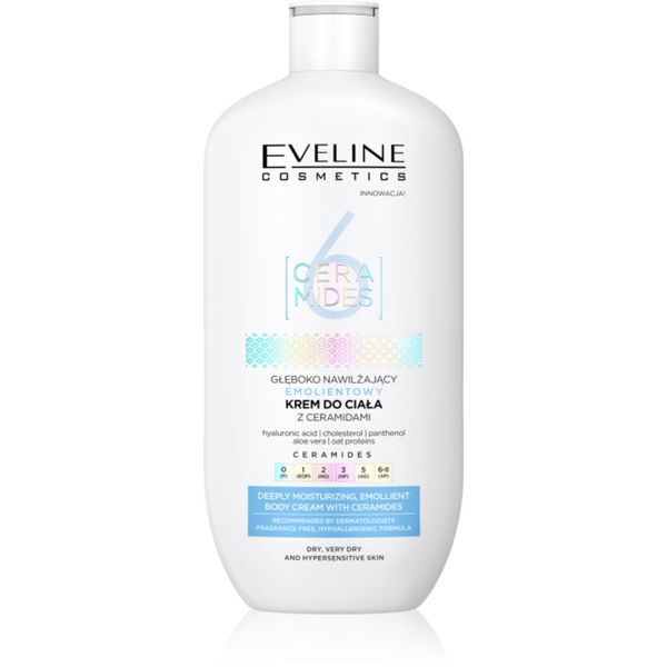 Eveline Cosmetics Eveline Cosmetics 6 Ceramides vlažilna krema za telo za suho do zelo suho kožo brez dišav 350 ml