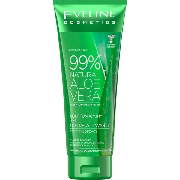 Eveline Cosmetics Eveline Cosmetics 99% Natural Aloe Vera vlažilni gel za obraz in telo 250 ml