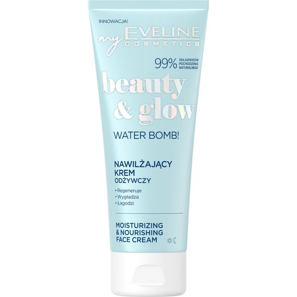 Eveline Cosmetics Eveline Cosmetics Beauty & Glow Water Bomb! vlažilna in hranilna krema za obraz 75 ml