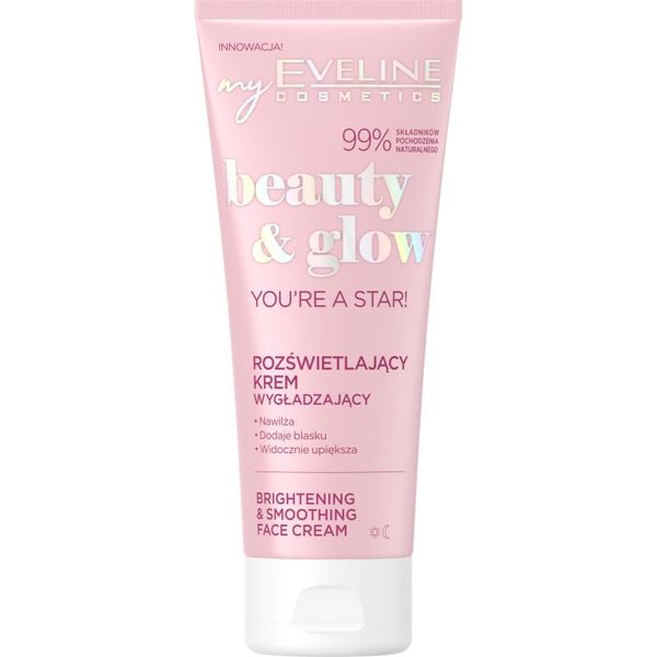Eveline Cosmetics Eveline Cosmetics Beauty & Glow You're A Star! gladilna in posvetlitvena krema 75 ml
