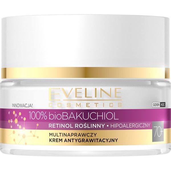 Eveline Cosmetics Eveline Cosmetics Bio Bakuchiol multikorektivna krema proti znakom staranja 70+ 50 ml