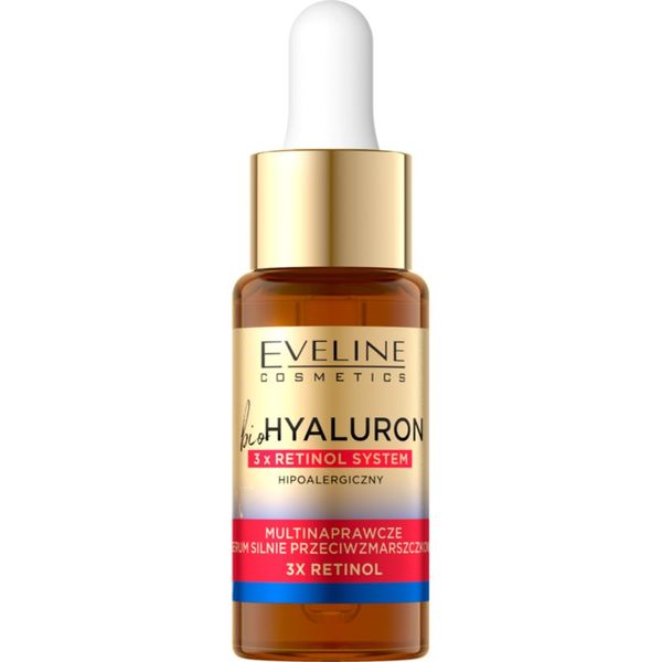 Eveline Cosmetics Eveline Cosmetics Bio Hyaluron 3x Retinol System nočni serum proti gubam 18 ml