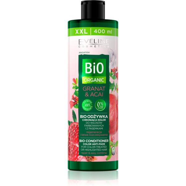 Eveline Cosmetics Eveline Cosmetics Bio Organic Granat & Acai regeneracijski balzam za barvane lase in lase s prameni 400 ml