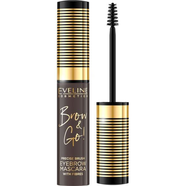 Eveline Cosmetics Eveline Cosmetics Brow & Go! maskara za obrvi odtenek 02 Dark 6 ml