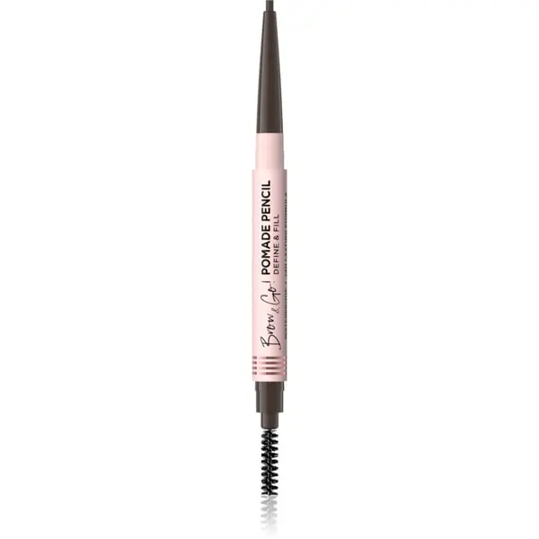 Eveline Cosmetics Eveline Cosmetics Brow & Go! vodoodporen svinčnik za obrvi s krtačko 2v1 odtenek Dark Brown 4 g