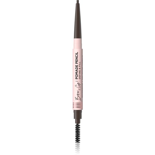 Eveline Cosmetics Eveline Cosmetics Brow & Go! vodoodporen svinčnik za obrvi s krtačko 2v1 odtenek Dark Brown 4 g