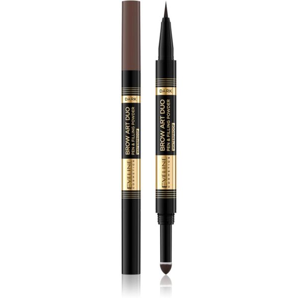 Eveline Cosmetics Eveline Cosmetics Brow Art Duo obojestranski svinčnik za obrvi odtenek Dark 8 g