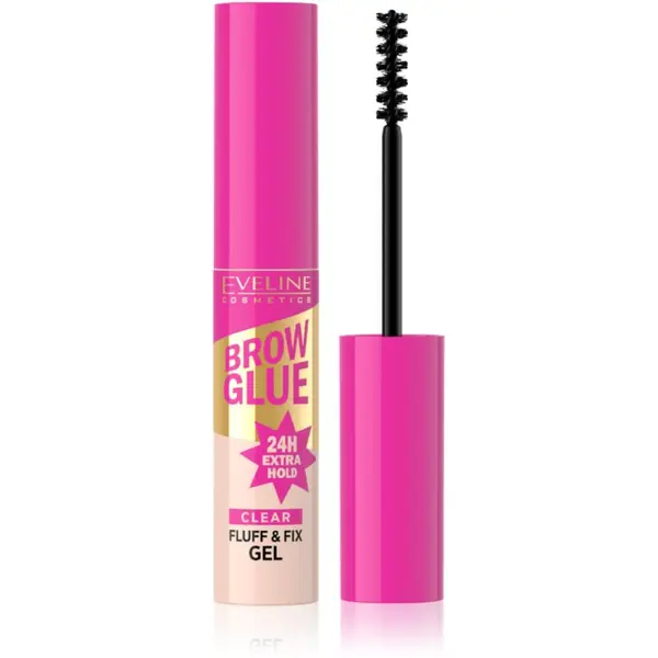Eveline Cosmetics Eveline Cosmetics Brow Glue Fluff & Fix Gel dolgoobstojni gel za obrvi odtenek Transparent 6 ml