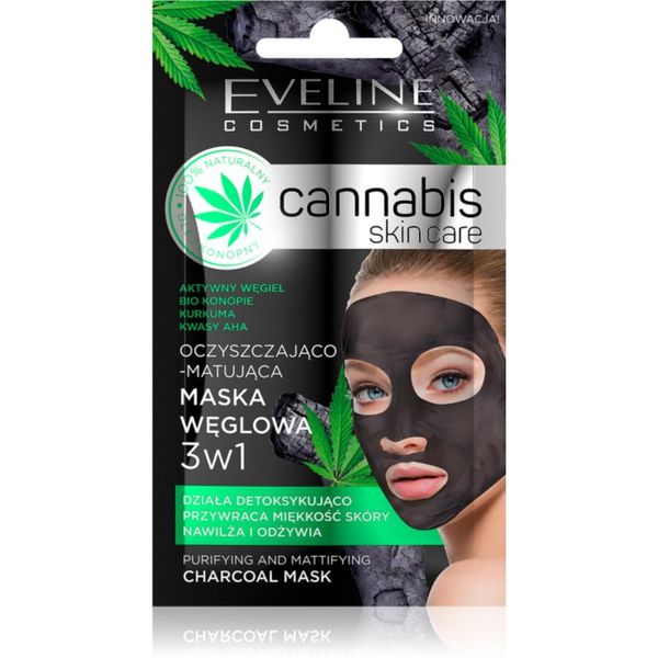 Eveline Cosmetics Eveline Cosmetics Cannabis čistilna maska za obraz iz ilovice 7 ml