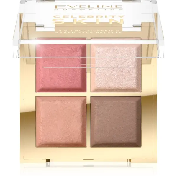 Eveline Cosmetics Eveline Cosmetics Celebrity Skin paleta za konture obraza 4 v 1 16 g