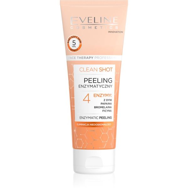 Eveline Cosmetics Eveline Cosmetics Clean Shot 4 Enzymes encimski piling proti nepravilnostim na koži 75 ml