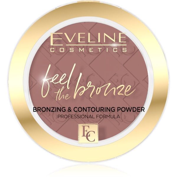 Eveline Cosmetics Eveline Cosmetics Feel The Bronze bronz puder za konture odtenek 02 Chocolate Cake 4 g