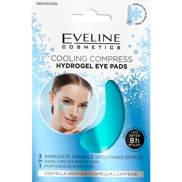 Eveline Cosmetics Eveline Cosmetics Hydra Expert hidrogel maska za predel okoli oči s hladilnim učinkom 2 kos