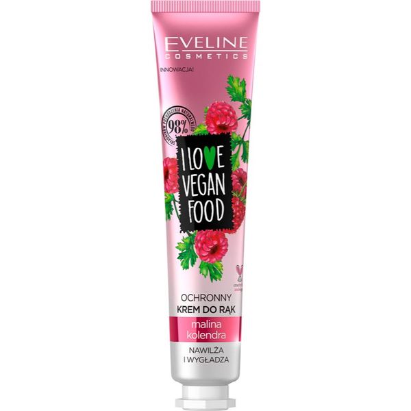 Eveline Cosmetics Eveline Cosmetics I Love Vegan Food vlažilna krema za roke z vonjem maline 50 ml
