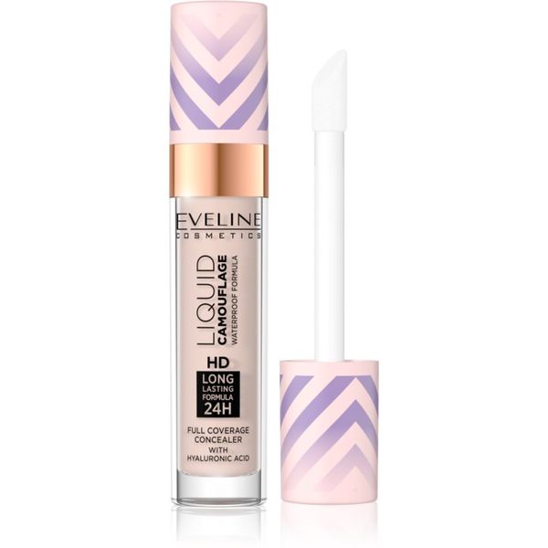 Eveline Cosmetics Eveline Cosmetics Liquid Camouflage vodoodporni korektor s hialuronsko kislino odtenek 02 Light Vanilla 7,5 ml