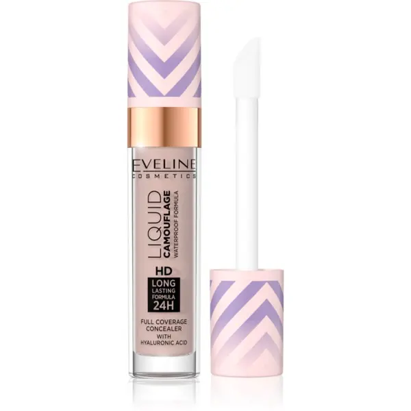Eveline Cosmetics Eveline Cosmetics Liquid Camouflage vodoodporni korektor s hialuronsko kislino odtenek 04 Light Almond 7.5 ml