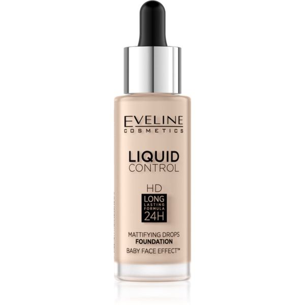 Eveline Cosmetics Eveline Cosmetics Liquid Control tekoči puder s pipeto odtenek 010 Light Beige 32 ml