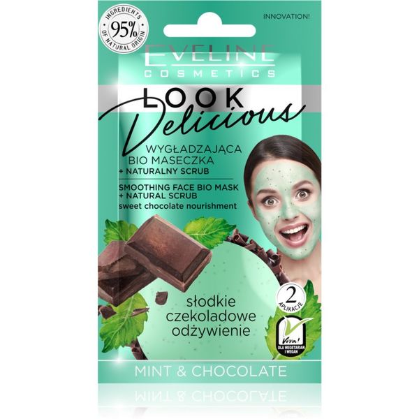 Eveline Cosmetics Eveline Cosmetics Look Delicious Mint & Chocolate vlažilna gladilna maska s čokolado 10 ml
