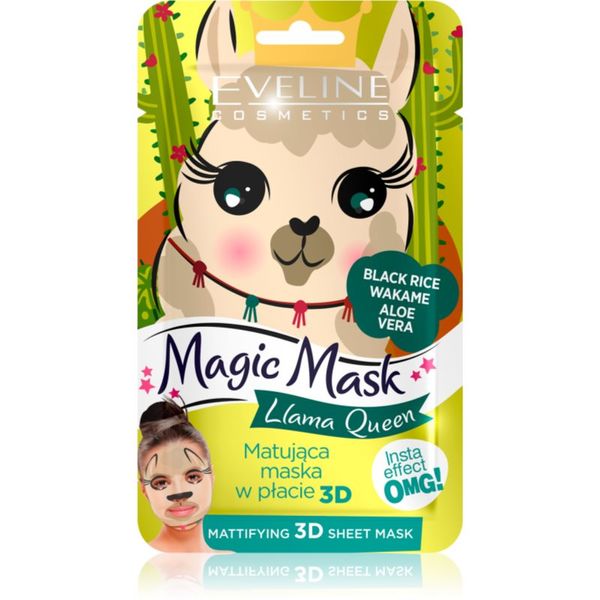 Eveline Cosmetics Eveline Cosmetics Magic Mask Lama Queen matirajoča maska za normalizacijo kože 3D