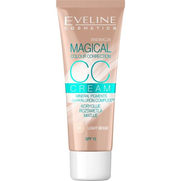 Eveline Cosmetics Eveline Cosmetics Magical Colour Correction CC krema SPF 15 odtenek 50 Light Beige 30 ml