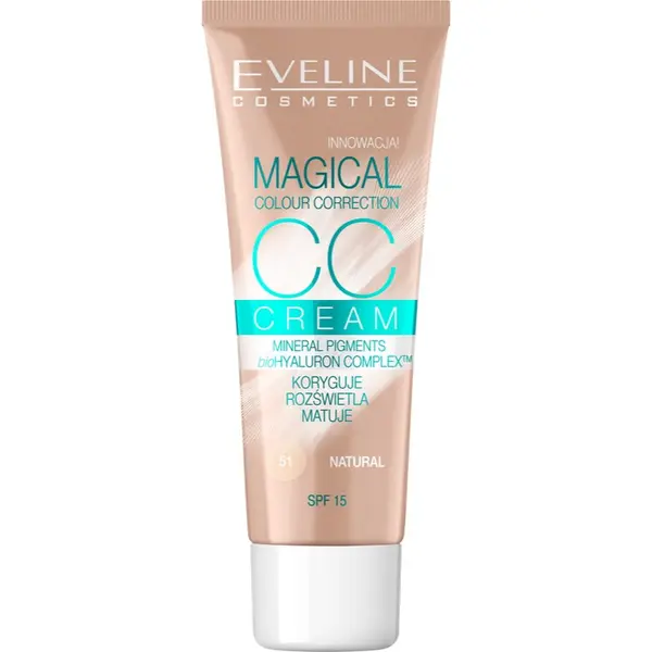 Eveline Cosmetics Eveline Cosmetics Magical Colour Correction CC krema SPF 15 odtenek 51 Natural 30 ml