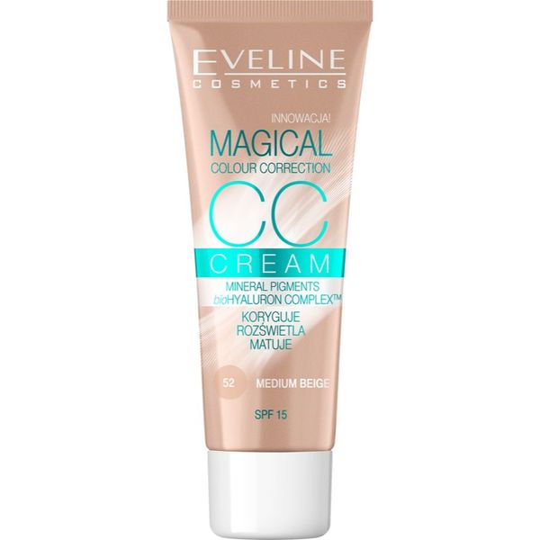 Eveline Cosmetics Eveline Cosmetics Magical Colour Correction CC krema SPF 15 odtenek 52 Medium Beige 30 ml