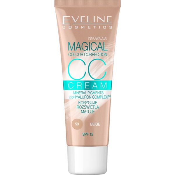 Eveline Cosmetics Eveline Cosmetics Magical Colour Correction CC krema SPF 15 odtenek 53 Beige 30 ml