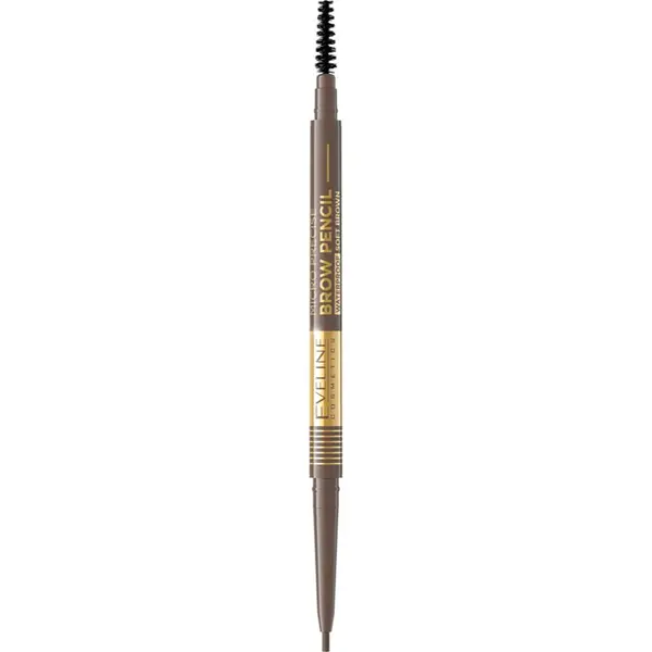 Eveline Cosmetics Eveline Cosmetics Micro Precise vodoodporen svinčnik za obrvi s krtačko 2v1 odtenek 02 Soft Brown 4 g