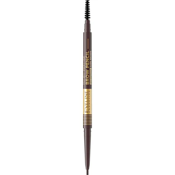 Eveline Cosmetics Eveline Cosmetics Micro Precise vodoodporen svinčnik za obrvi s krtačko 2v1 odtenek 03 Dark Brown 4 g