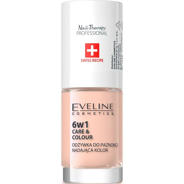 Eveline Cosmetics Eveline Cosmetics Nail Therapy Care & Colour balzam za nohte 6 v 1 odtenek Nude 5 ml