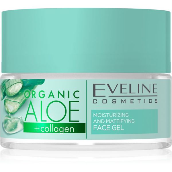 Eveline Cosmetics Eveline Cosmetics Organic Aloe+Collagen matirajoči gel za obraz 50 ml