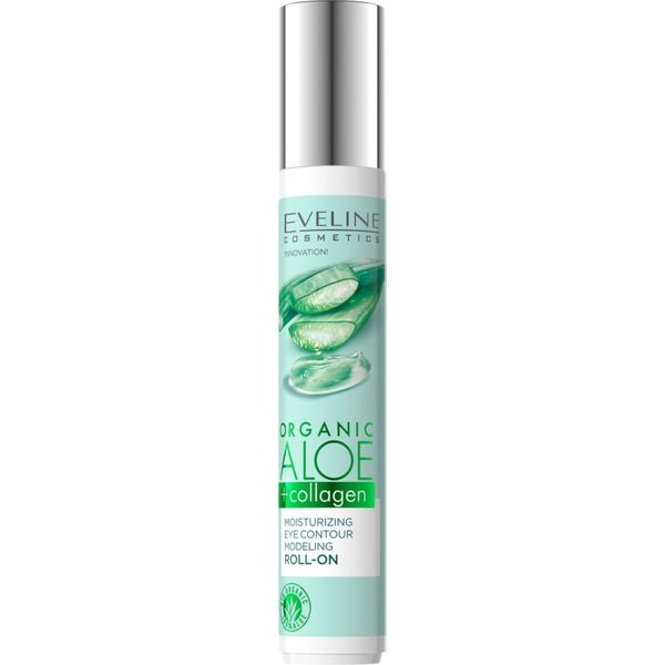 Eveline Cosmetics Eveline Cosmetics Organic Aloe+Collagen roll-on za predel okoli oči z vlažilnim učinkom 15 ml