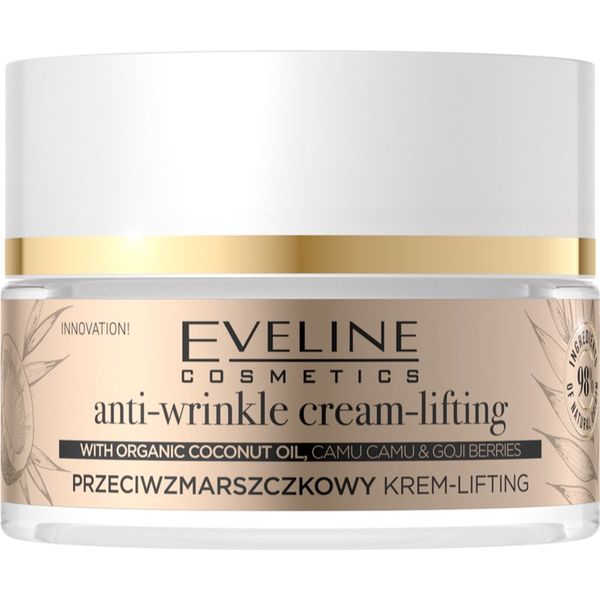 Eveline Cosmetics Eveline Cosmetics Organic Gold dnevna in nočna krema proti gubam s kokosovim oljem 50 ml