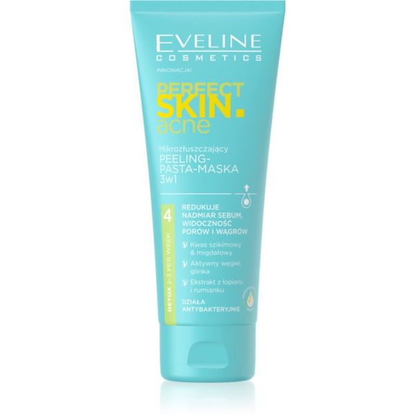 Eveline Cosmetics Eveline Cosmetics Perfect Skin .acne eksfoliacijska maska 3v1 75 ml