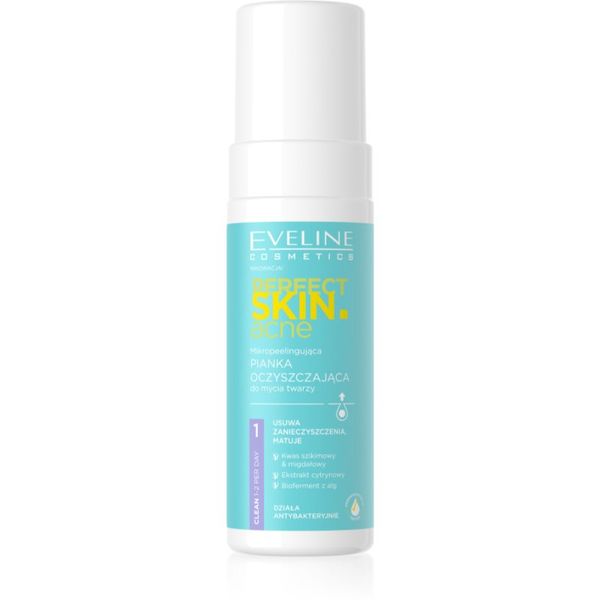 Eveline Cosmetics Eveline Cosmetics Perfect Skin .acne globinsko čistilna pena za problematično kožo, akne 150 ml