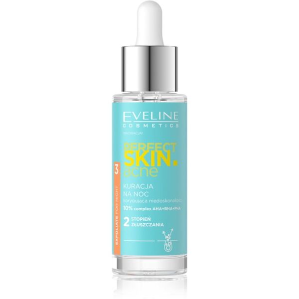 Eveline Cosmetics Eveline Cosmetics Perfect Skin .acne intenzivna nočna nega proti nepravilnostim na aknasti koži 30 ml