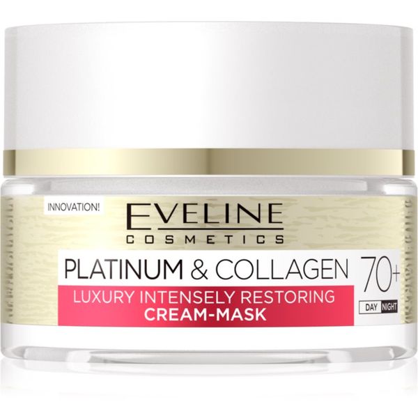 Eveline Cosmetics Eveline Cosmetics Platinum & Collagen obnovitvena maska v kremi 70+ 50 ml