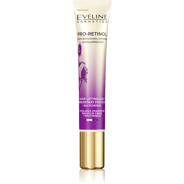 Eveline Cosmetics Eveline Cosmetics Pro-Retinol 100% Bakuchiol Intense lahka lifting krema za predel okoli oči 20 ml